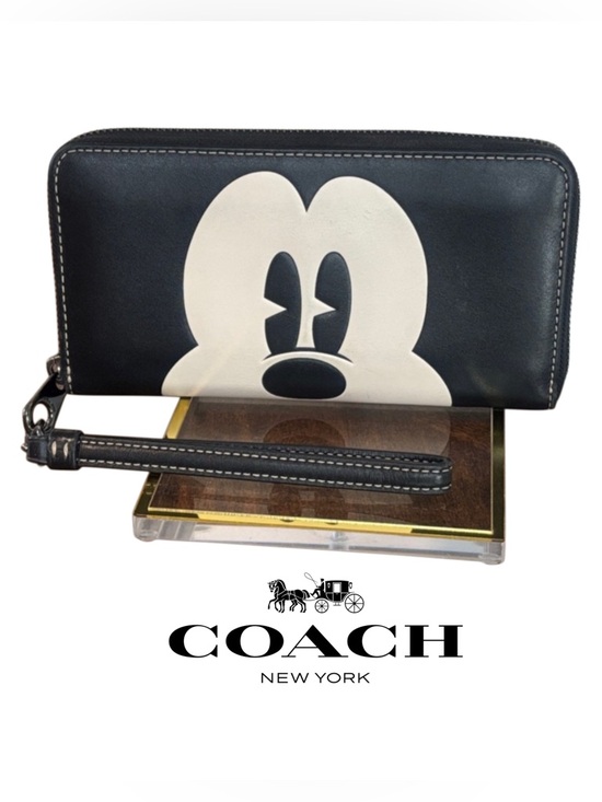 Coach Handbags - COACH x DISNEY Mickey Mouse long zip around leather wallet